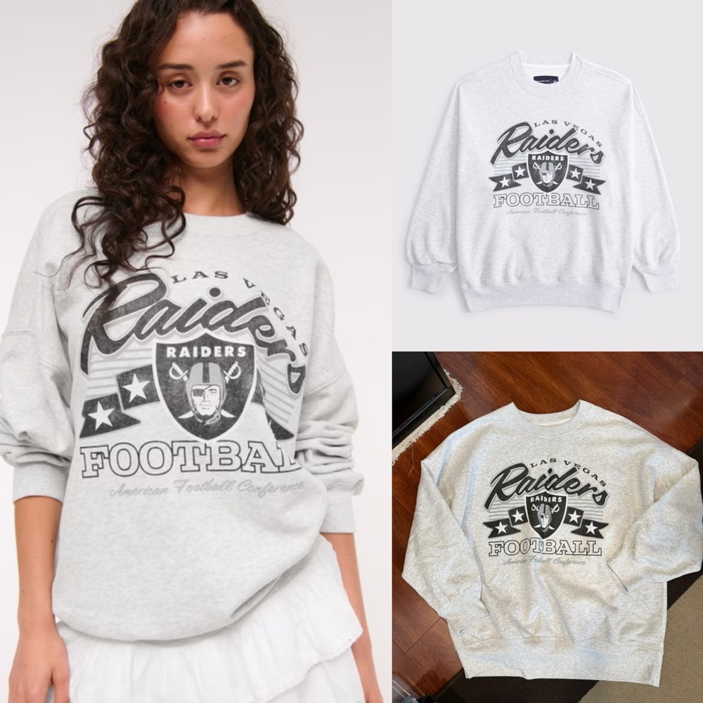 Abercrombie & Fitch Las Vegas Raiders Sunday Crew Sweatshirt